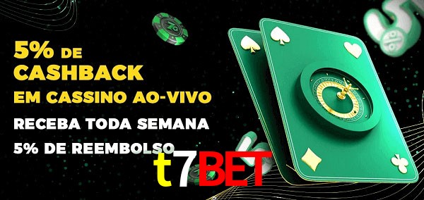 Promoções do cassino ao Vivo t7bet